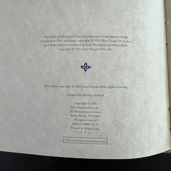 Zen and the Art of Haiku: Journal by  Patterson, Ama Hardcover 2003    - Picture 3 of 3